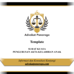 Surat Kuasa Pengurusan Akta Anak