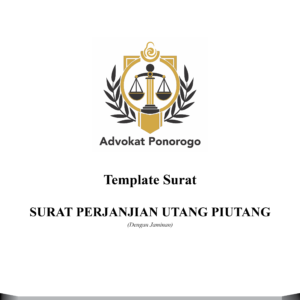 surat perjanjian utang piutang dengan jaminan